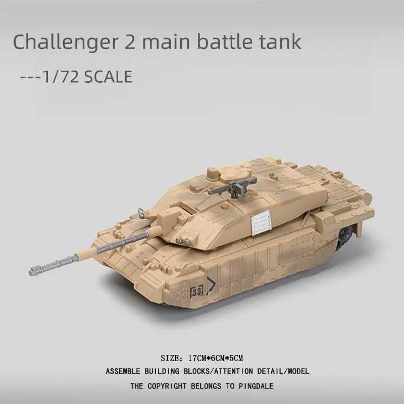 

1:72 креативная военная серия, Великобритания Challenger, модель основного боевого танка, строительные блоки, собранные игрушки для мальчиков, подарки