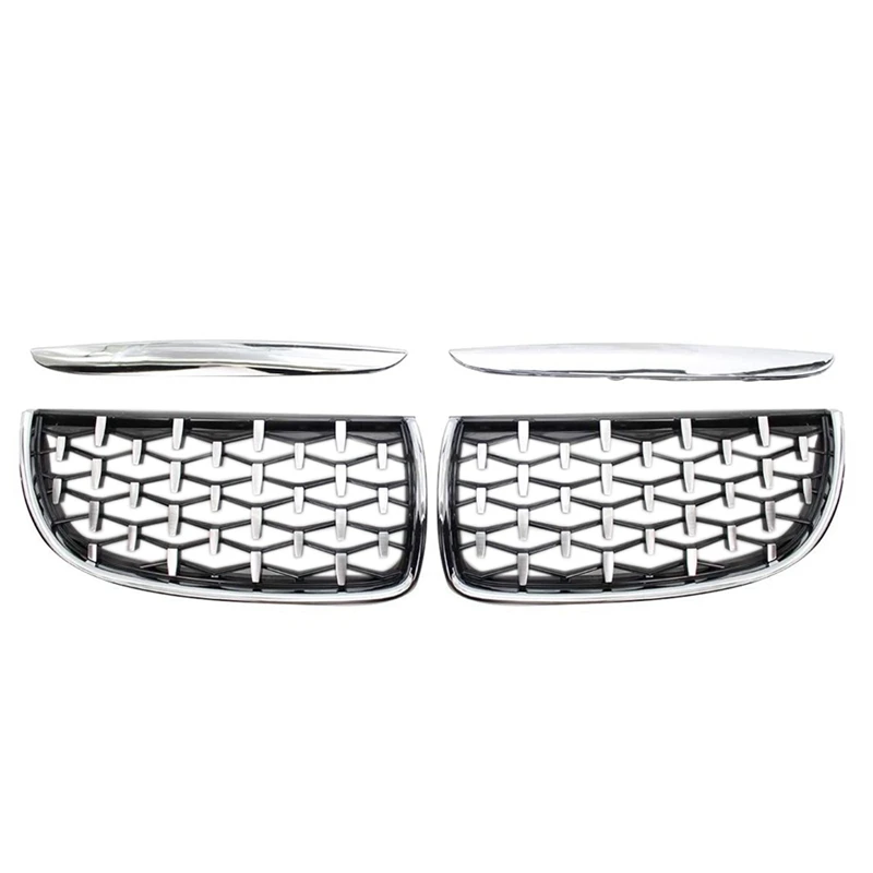 Chrome Diamond Meteor Latest Style Grill Grille For -BMW 3 Series E90 E91 325I 328I 335I Pre-LCI 2005-2008