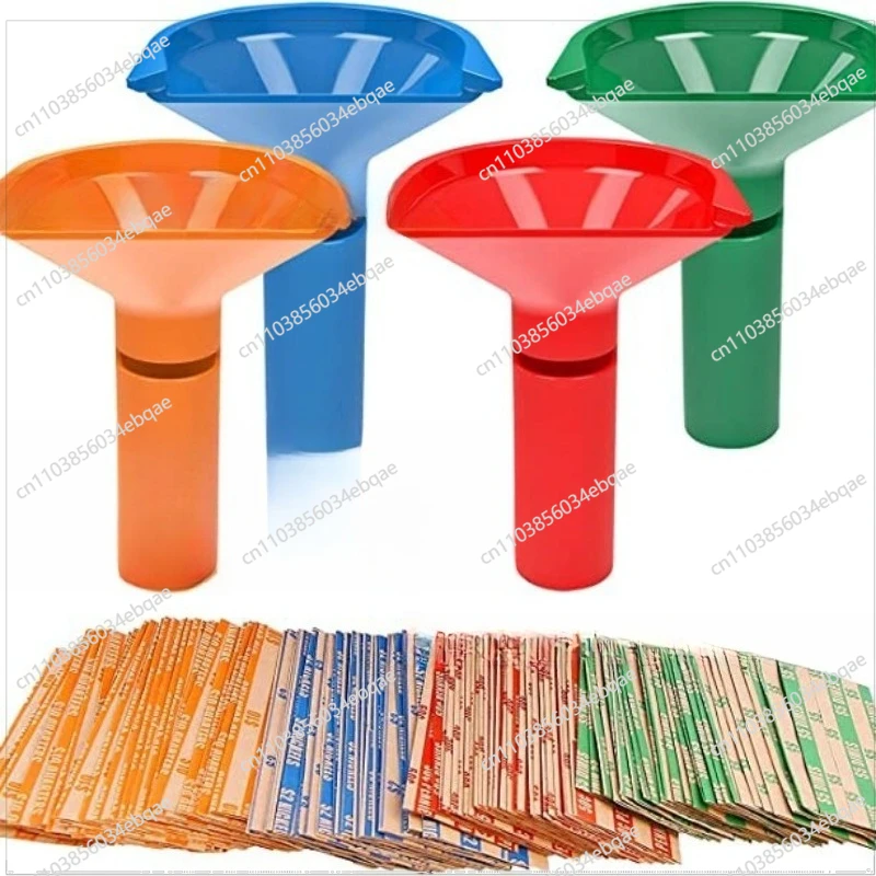 For Coin Wrappers Funnel Shape Coin Counter for Dollar Coins Nickel Coins