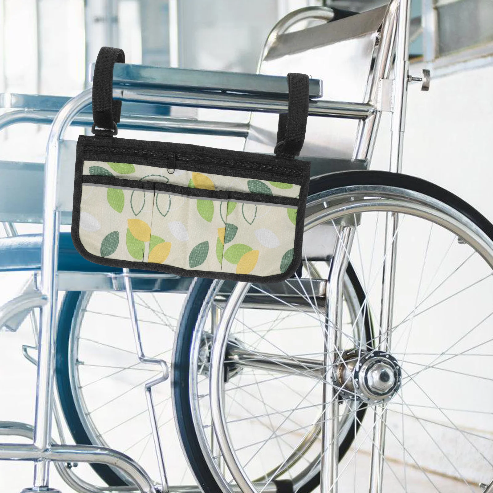 

Wheelchair Armrest Storage Bag Side Elderly Walker Pouch Practical Hanging for Travel