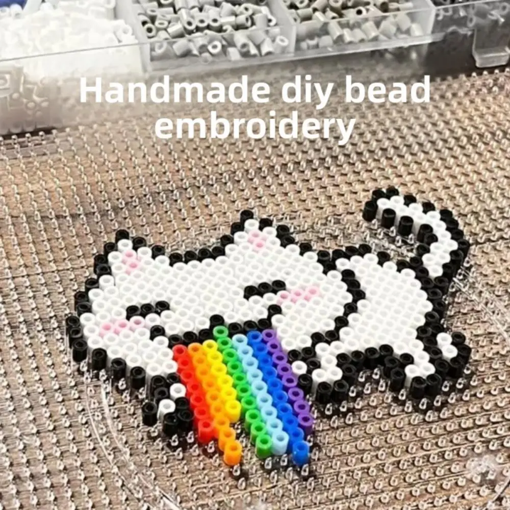 Kleurrijke Bean Splicing Materiaal Pakket DIY Strijkpapier Opstrijkbare Kraal Craft Kit Opbergdoos Pegboard Vellen Handwerk Speelgoed Kit