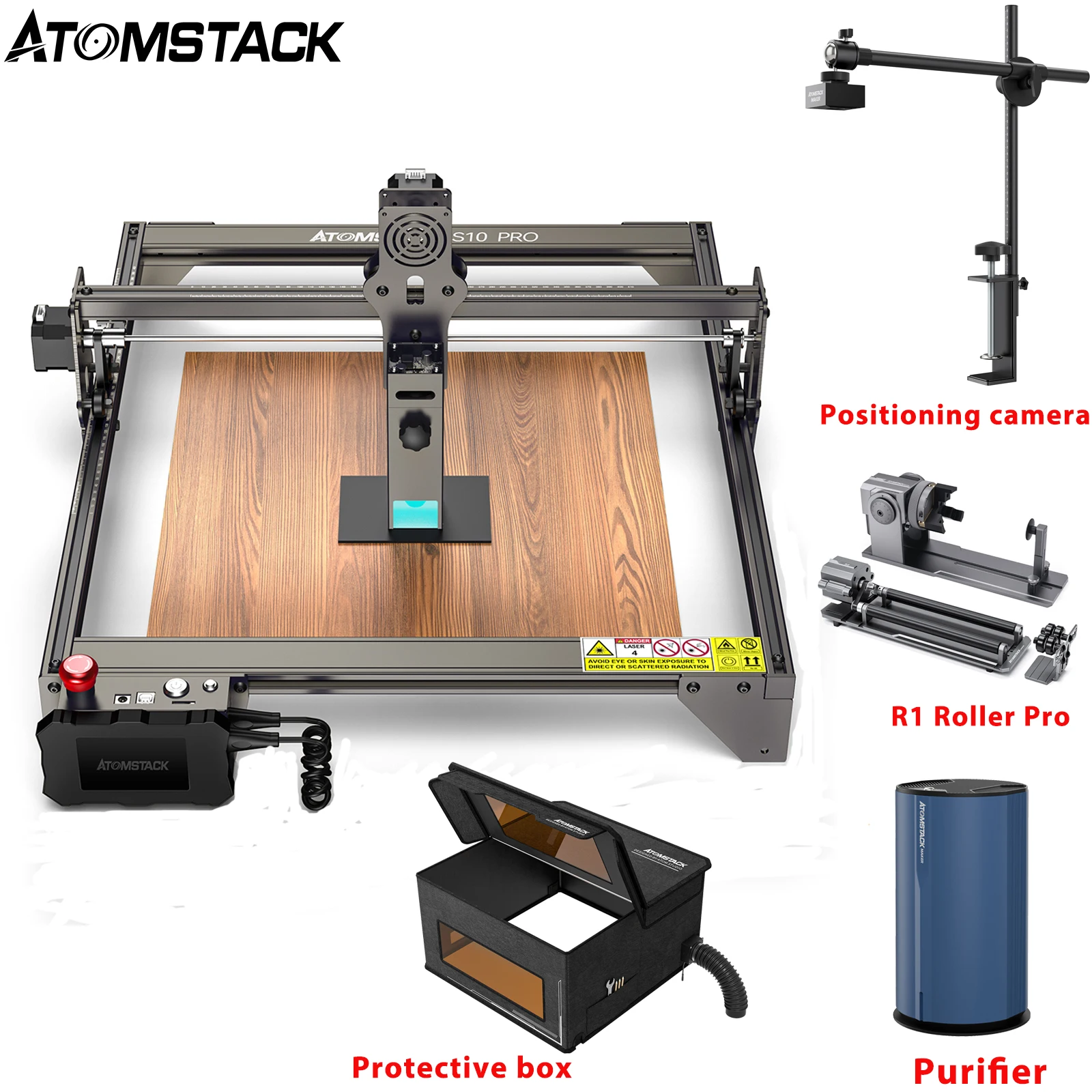 

ATOMSTACK S10 50W CNC Laser Engraving Machine Support Jewelry Carving And Dust Prevention Smoke Exhaust And Air Purification