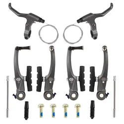 CHOOEE MTB Bicycle V Brake Caliper Lever Set Liner Pull Road Mountain Bike V Brakes Calipers Gray