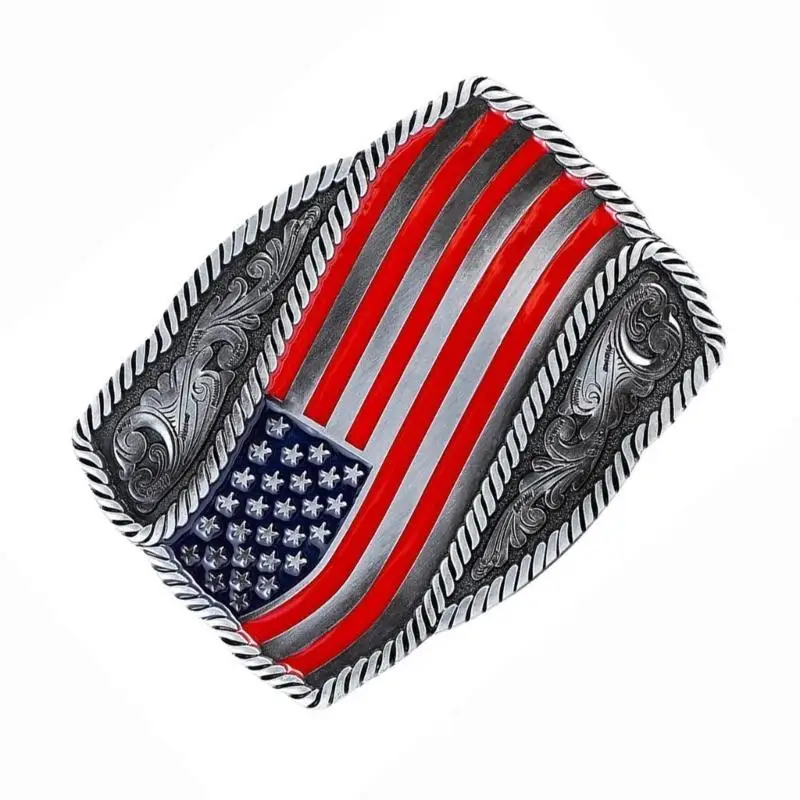 652F Relief America Flags Belt Bindo Hebilla Cowboy Diy Cinturón cintura Accesorios