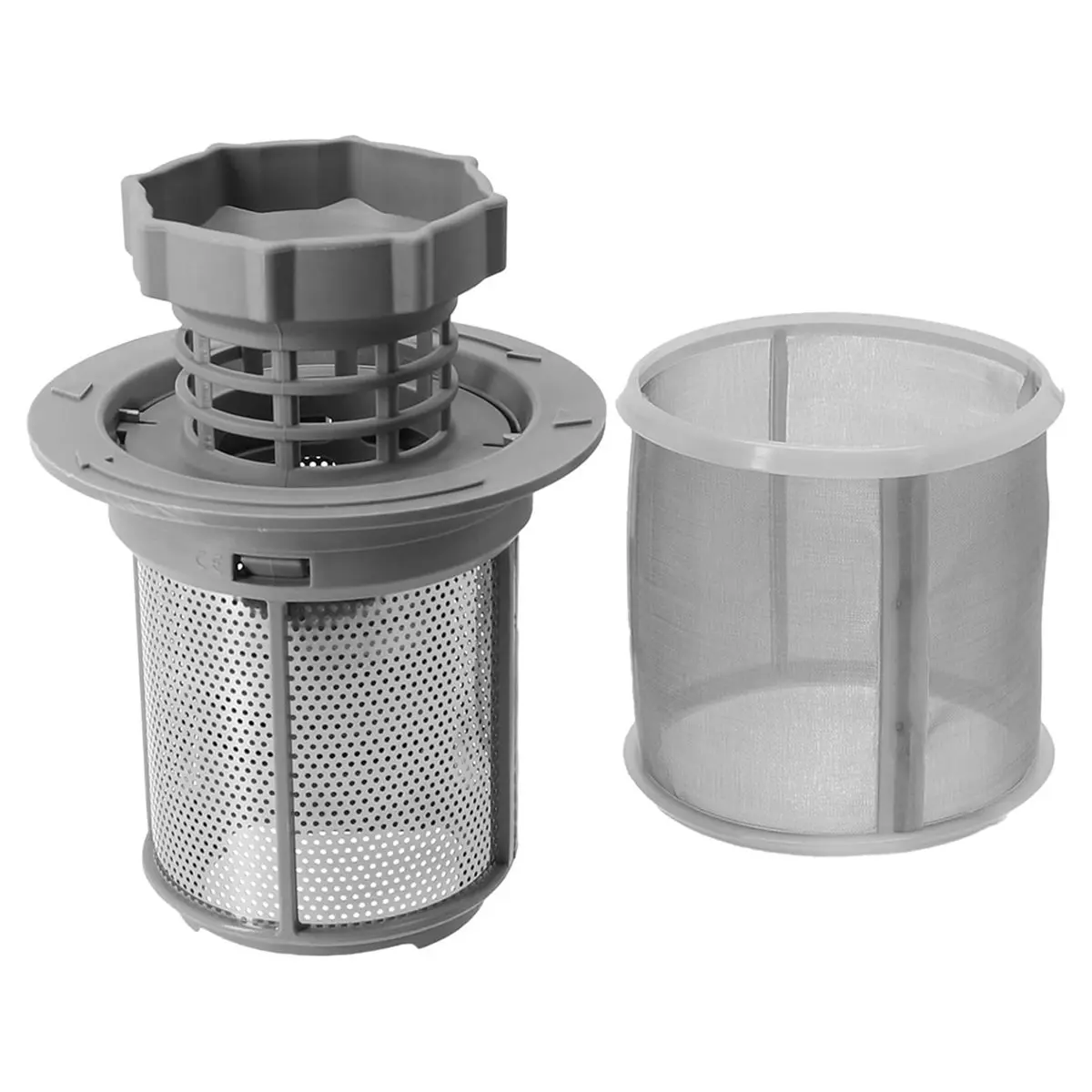 【hot-a88t】食器洗い機用交換用メッシュフィルターセット-427903-170740、ステンレス製内フィルター付きの細かいメッシュ、グレー
