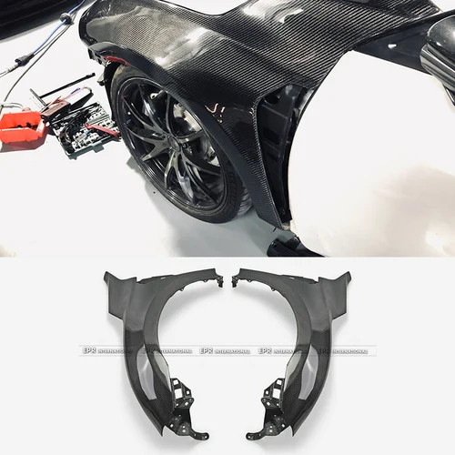 ホンダ シビック FK7 FK8 タイプR 2017-2021 EPAスタイル フロントワイドフェンダー (+10mm) カーボンファイバー/グラスファイバー