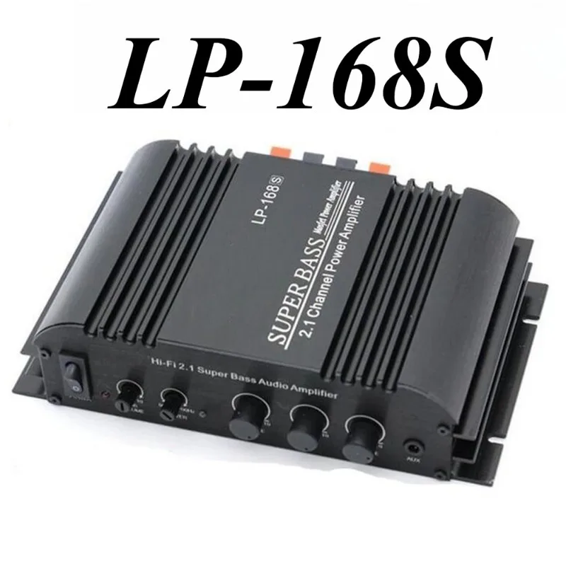 مضخم صوت للسيارة 12 فولت LP-168S مضخم طاقة صغير مع دفعة الجهير وحماية من الحمل الزائد لمشاريع مكبر الصوت MP3 MP4 للهاتف اللوحي