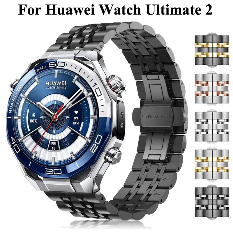 Edelstahlband für Huawei Watch Ultimate 2 Metallarmband Correa für Huawei Ultimate/Bubs/GT 6 5 4 3 2 GT6 Pro 46 mm/GT3 SE