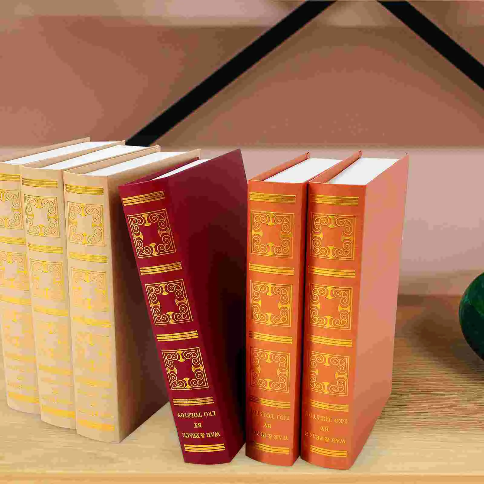 Adornos decorativos de libros falsos Retro europeos, estantería de simulación Artificial, 6 piezas, para escritorio