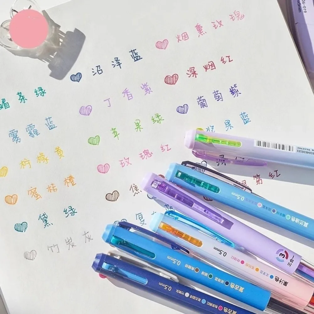 

6 PCS New 3-in-1 Nurse Pens 0.5mm Quick Drying Gel Ink Pen Wear Resistant Smooth Writing Retractable Pen for Office Use