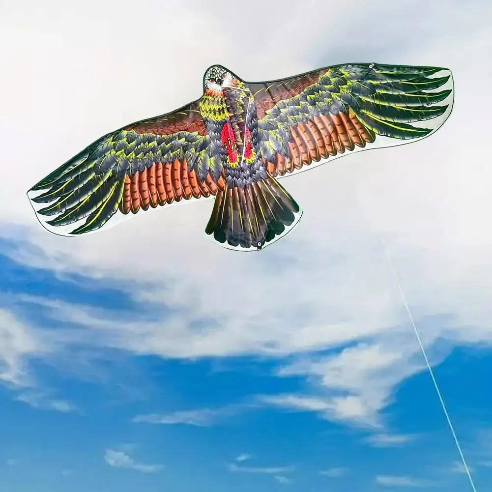 1.1m emulação voando falcão pipa grande águia voando pássaro pipas jardim espantalho quintal kite dispositivo de assustador esportes brinquedo diy