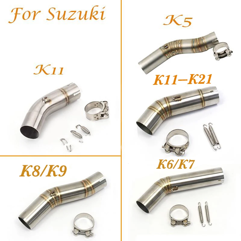 Motorcycle Exhaust Muffler Middle Link Pipe Tube For Suzuki GSXR 600 750 GSXR600 GSXR750 K6 K7 K8 GSR750 GSXR1000 K5 2016 L11