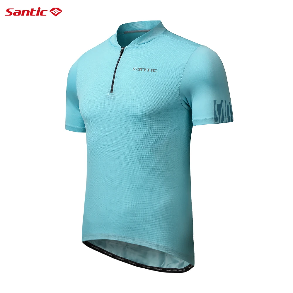 Santic Cycling Jerseys Men Bike Shirt MTB Cycling Clothing Comfortable Breathable