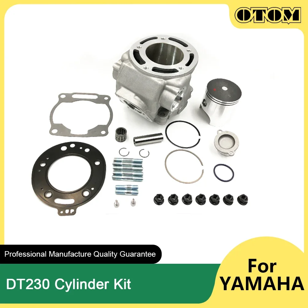 OTOM motocykl 66.8mm zestaw cylindrów pierścień tłokowy uszczelka Pin uszczelnienie Pad łożyska dla YAMAHA DT230 MT250 TSE250 akcesoria silnika
