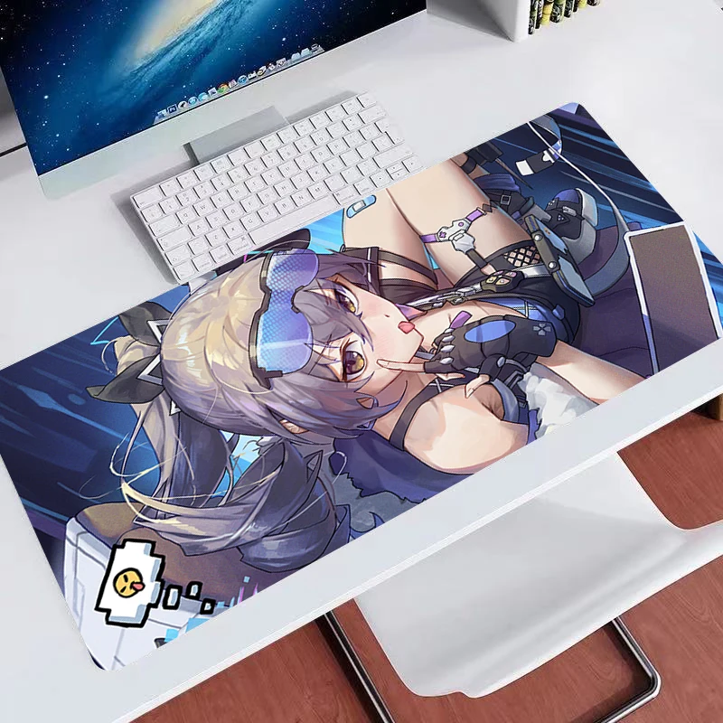 Large Gaming Honkai Star Rail Silver Wolf  Mousepads Mouse Pad Computer Mouse Mat Desk Pads For PC Keyboard Mats Table Rug 90x40