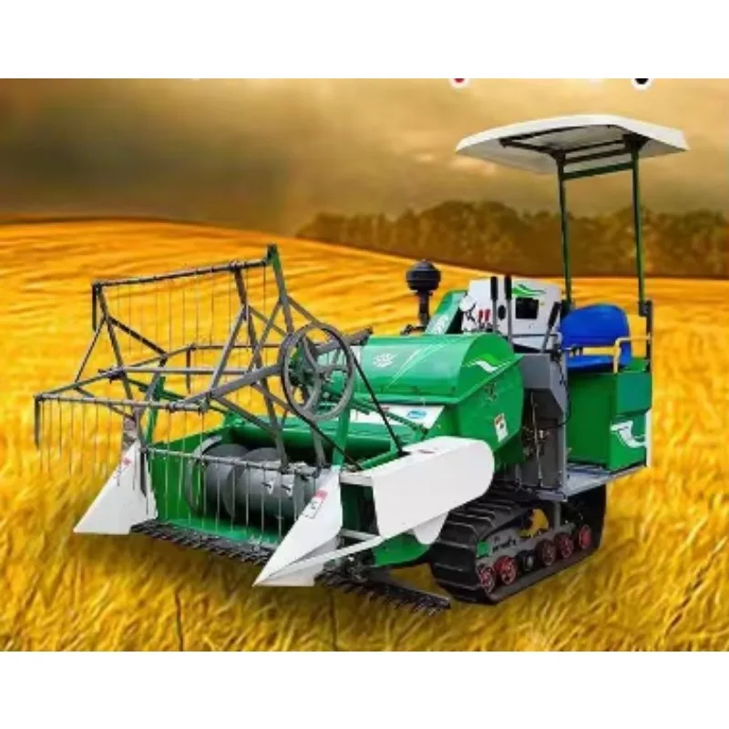 Agricultural Machinery Maize Harvesting Machine Small Harvest Machine Mini Pea Bean Soybean Wheat Rice Combine Harvester view 3
