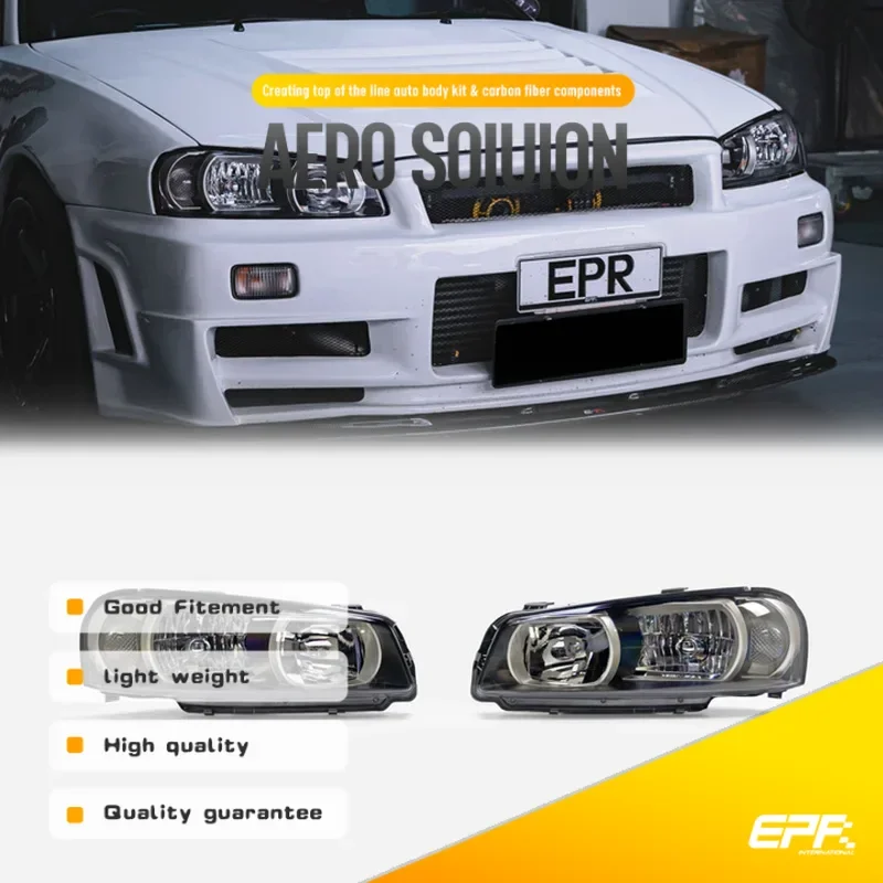 

Nissan 1999-2002 Skyline GT-R R34 Светодиодная фара в стиле OEM | Корпус из АБС-пластика для моделей передней и после подтяжки