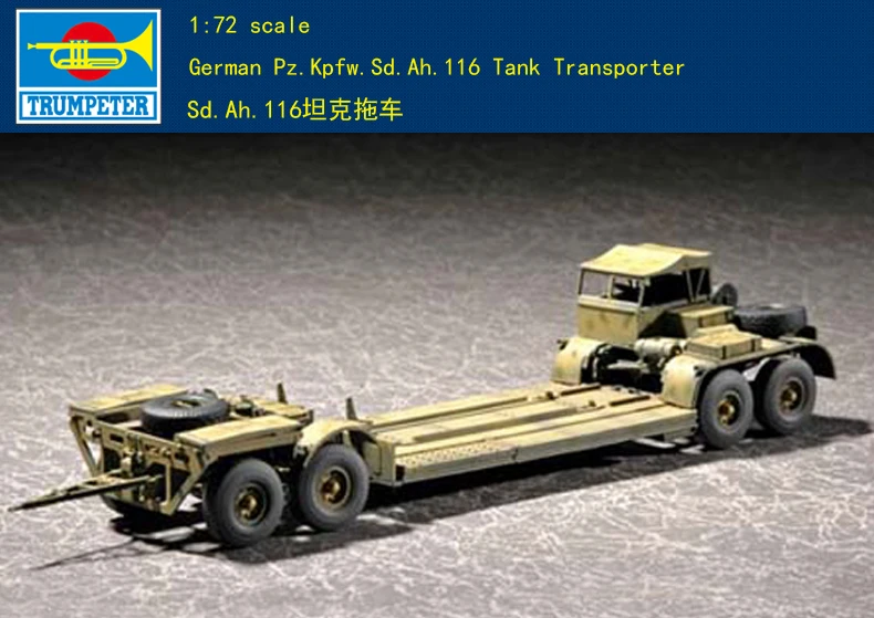 

Trumpeter 07249 1/72 Scale German Sd.Ah.116 Trailer Car Static Vehicle Toy Kit Model for Collecting TH05495-SMT2