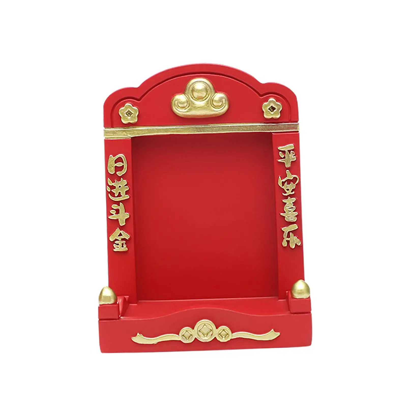 Mini Buddhist Niche Small Buddha Altar Feng Shui Decor Tabletop Decoration Mini Shrine for Bedroom Desk Bookshelf Home Office