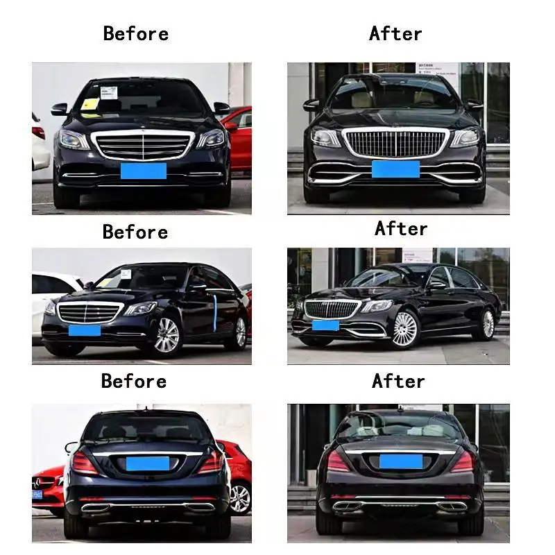 Bodykit for S Class W222 2014-2020 Upgrade to W222  Style Headlights LED Taillights Front Rear Bumper