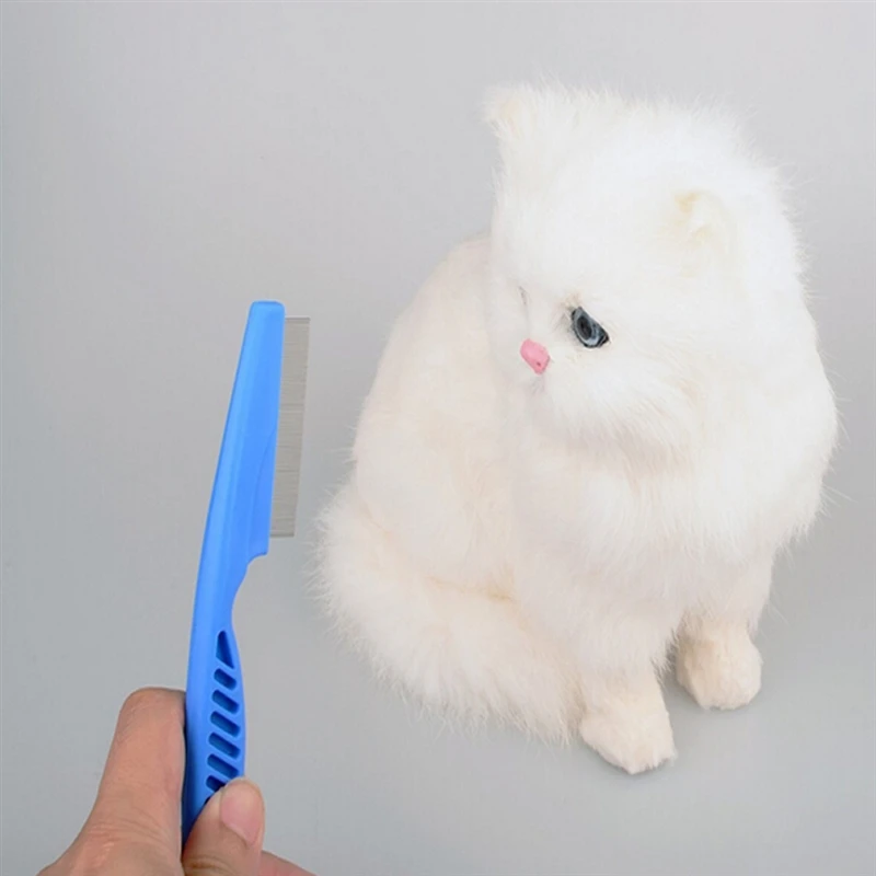 Cats And Dogs Pets Flea Combs Fine-Tooth Stainless Steel Needle Comb Deworming Eggs Catching Lice Grate Grooming Supplies