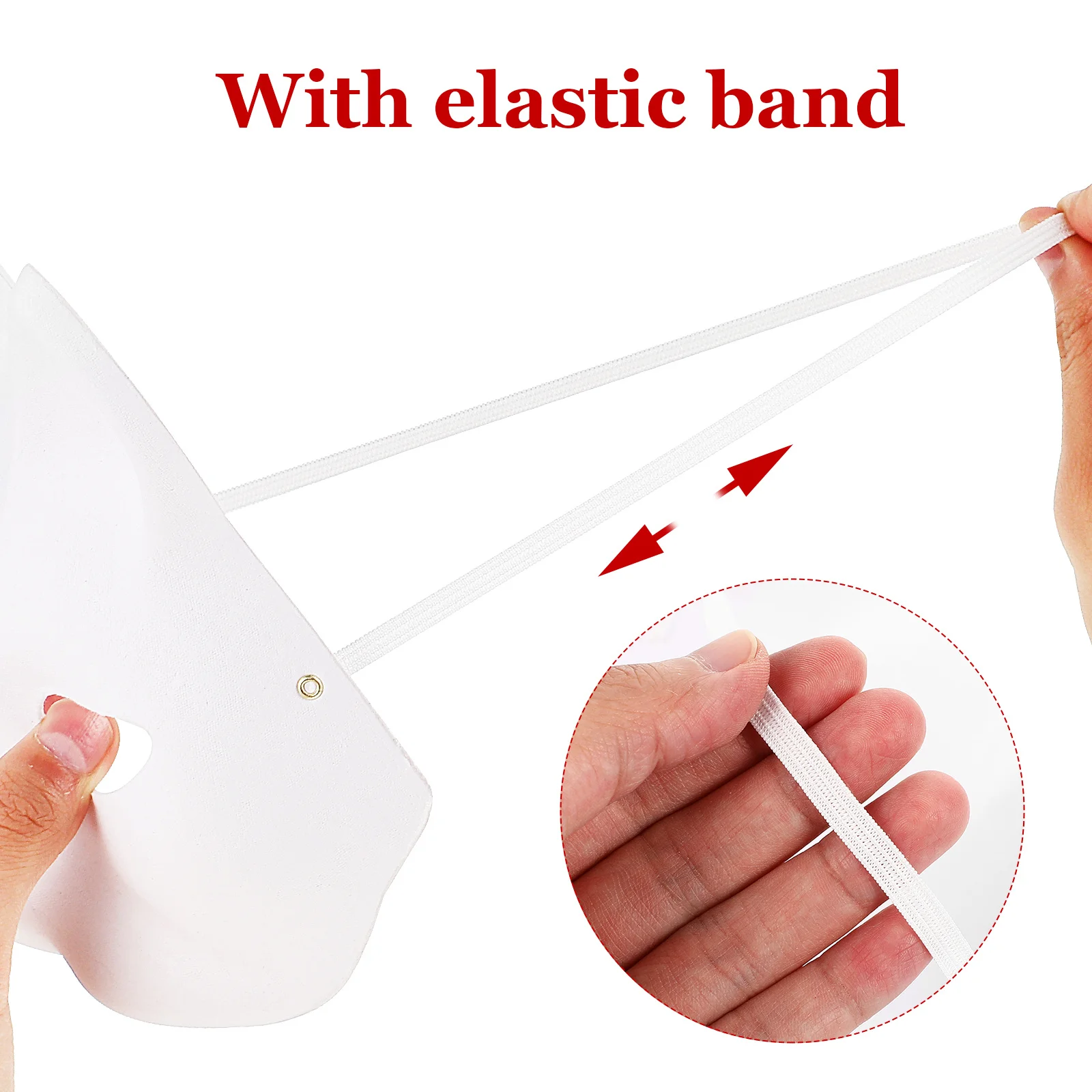 

10pcs Paper Mask Diy White Animal Cat Man Shape For Halloween Masquerade Carnival Cosplay Unpainted Blank Painting Costume