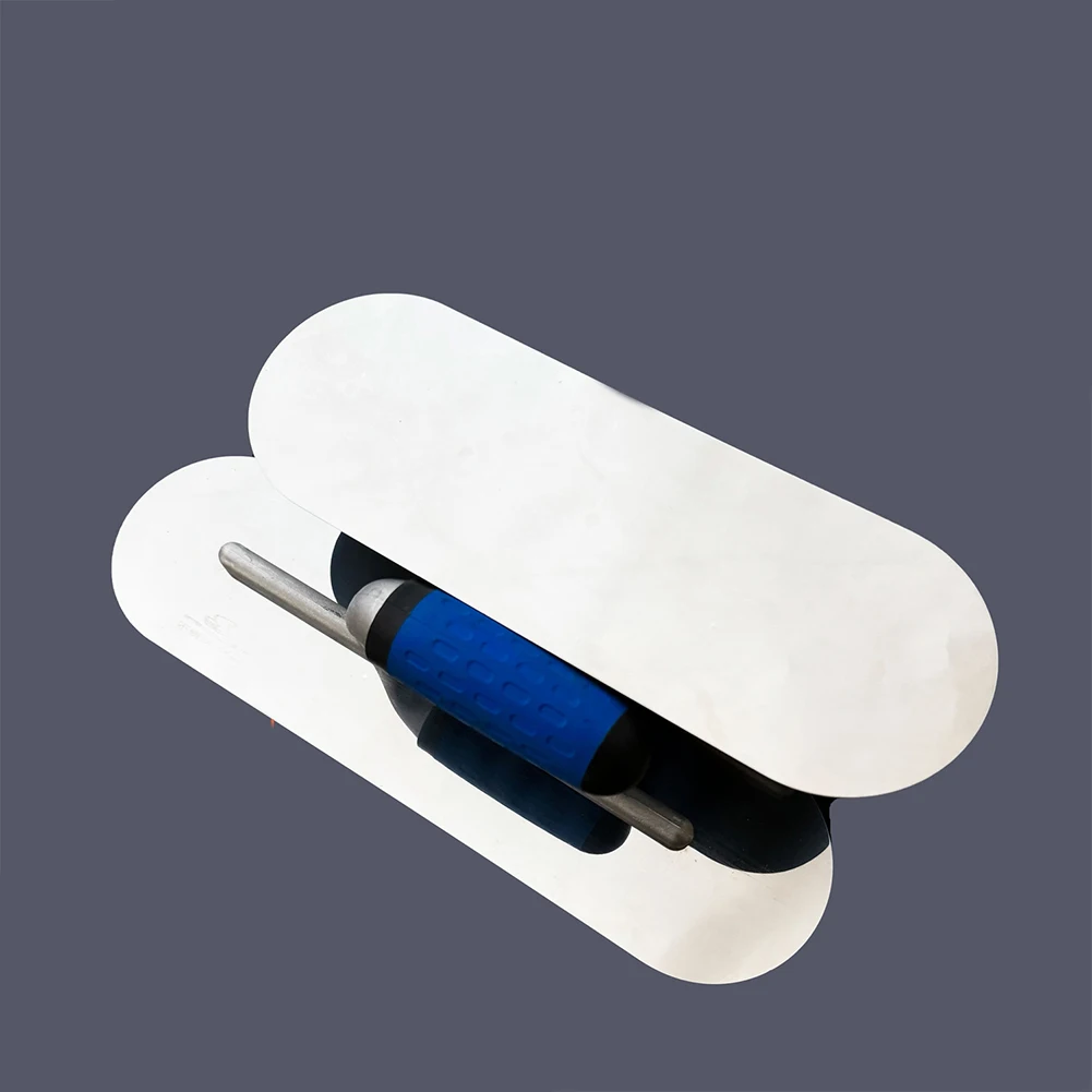 Набор из 3-х инструментов для скребка из нержавеющей стали с эргономичной синей резиновой ручкой для штукатурки бетона, цемента и гипсокартона