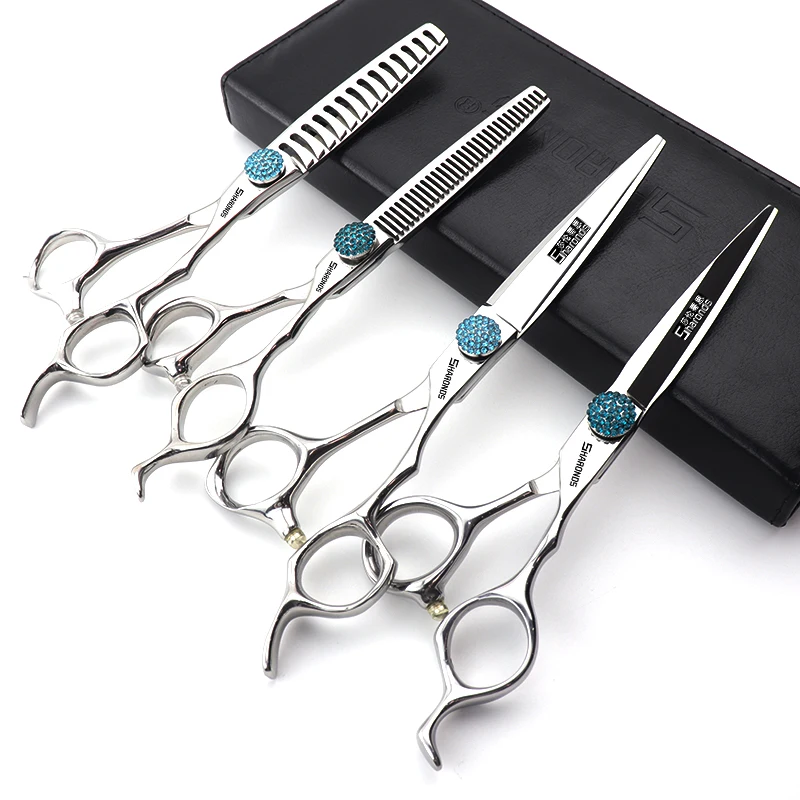 Tesoura profissional autêntica para corte de cabelo e cabeleireiro, corte plano de alta qualidade, corte de dentes sem rastros, apenas para cabeleireiro com franja.