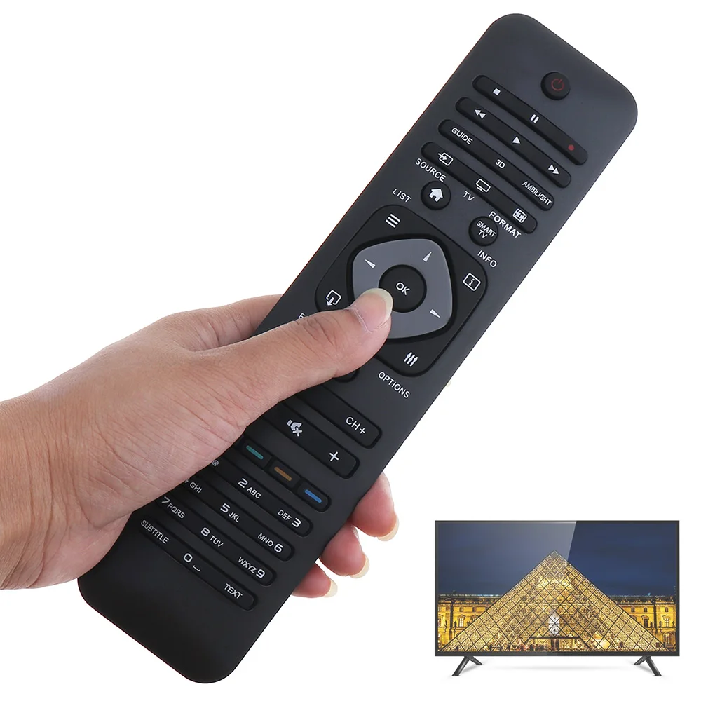 Universal No Programming TV Remote Control with Long Transmission Distance Fit for Philips RM-L1128 LCD / LED 3D Smart TV