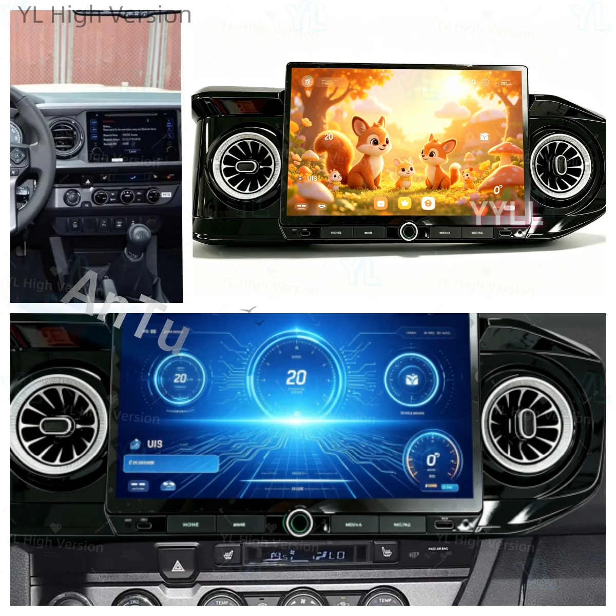14.6 Inch Android Car Tape Recorder Radio For Toyota 4Runner Tacoma 2016-2021 GPS Navi Carplay Multimedia Player BT5.0 Head Unit