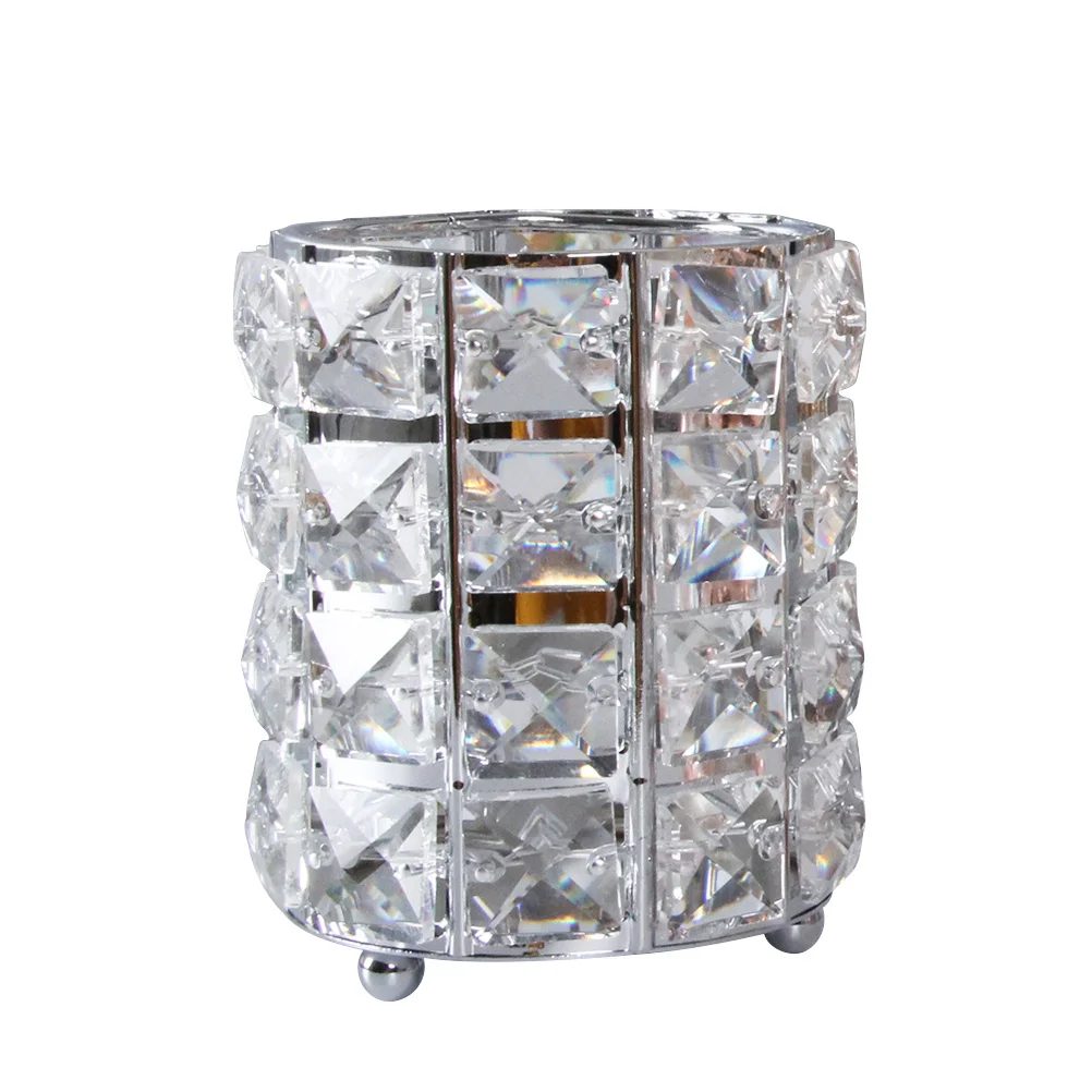 

Pen Holder Makeup Brush Pot Container Crystal Organizer Sundries Kitchen Storage