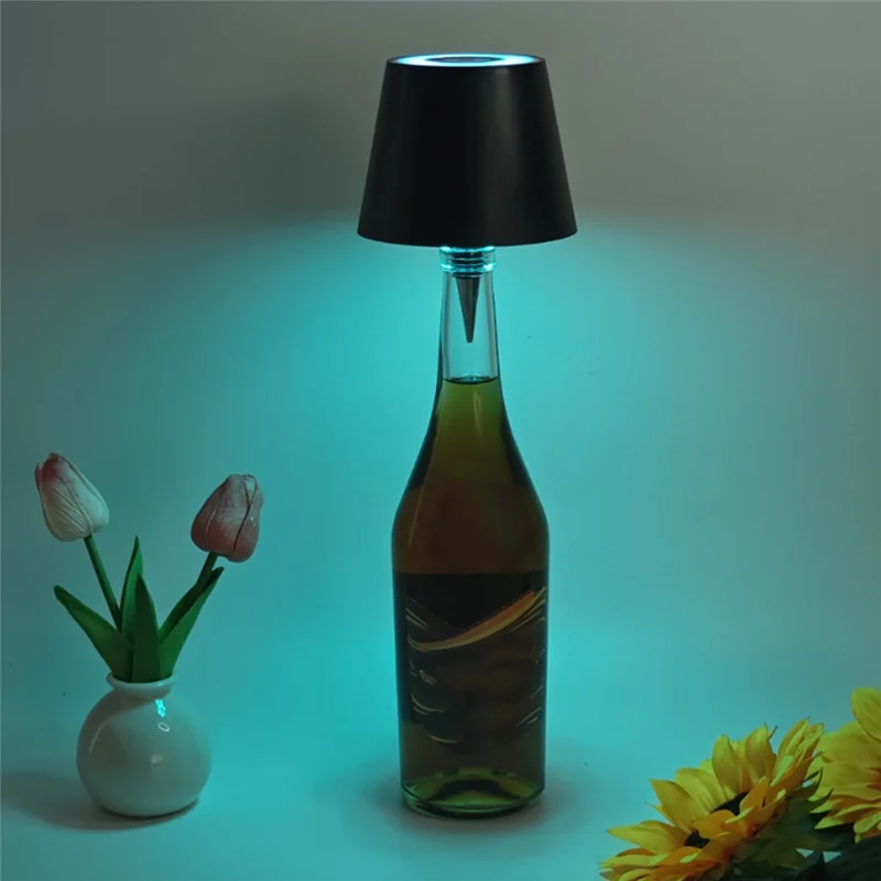 H-W LED garrafa luz toque lâmpada de mesa sem fio RGB e 3 cores garrafa lâmpada para restaurantes e bares internos/externos