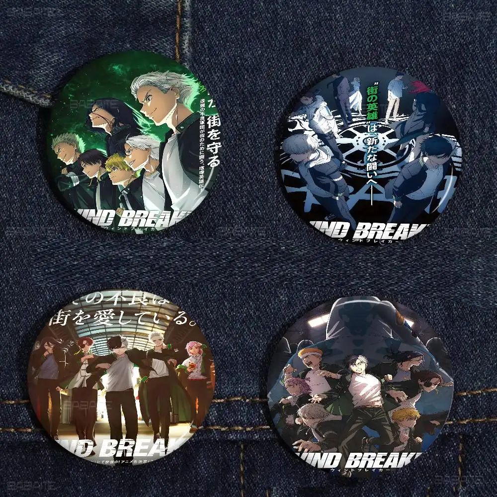 WIND BREAKER 58mm Animals Funny Brooches Badge Backpack Clothes Gift Accessory