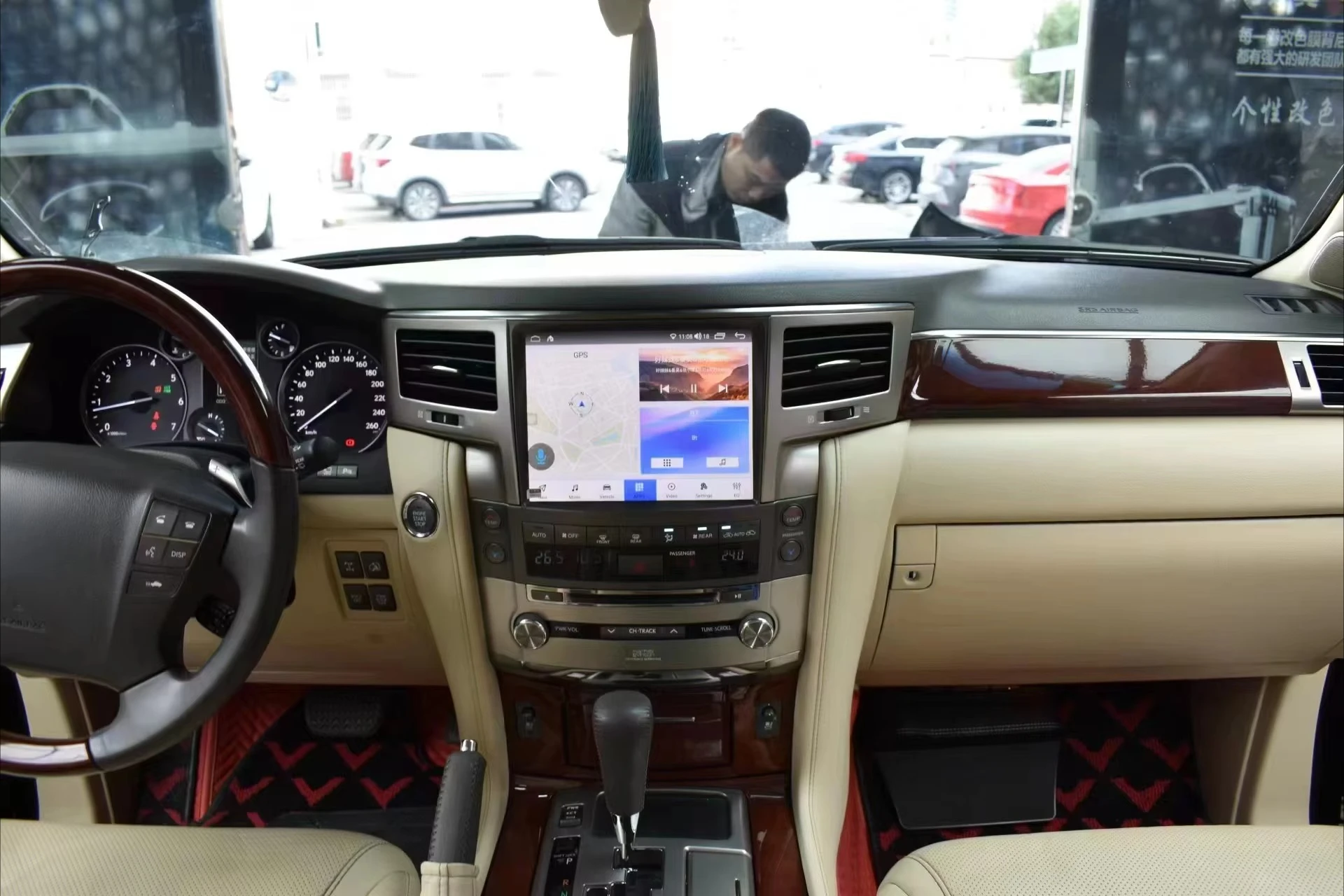 10.4 Inch Multimedia Player Navigation Audio Car Radio Android Touch Screen Player Support Carplay for LX570 2007-2015