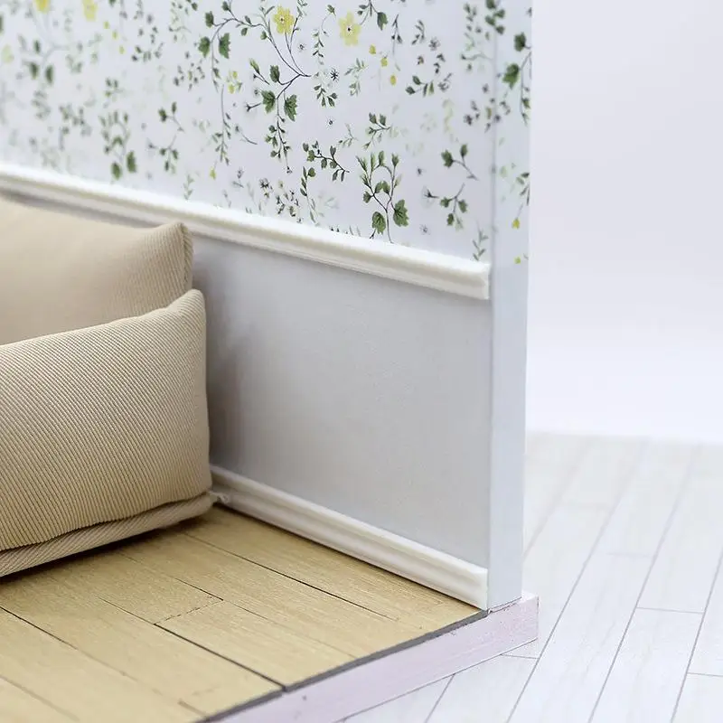 2 pezzi 1:12 battiscopa in miniatura per casa delle bambole mini girovita bagno soggiorno arredamento giocattolo accessori per casa delle bambole