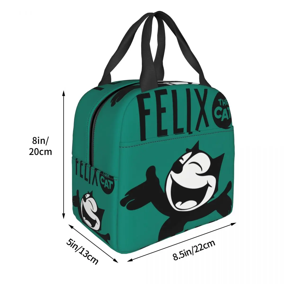 For School Fans Zipper Closure Suitable F-Felix The Cat Cartoon Bento Boxes For Women Kid Food Pouch image 3