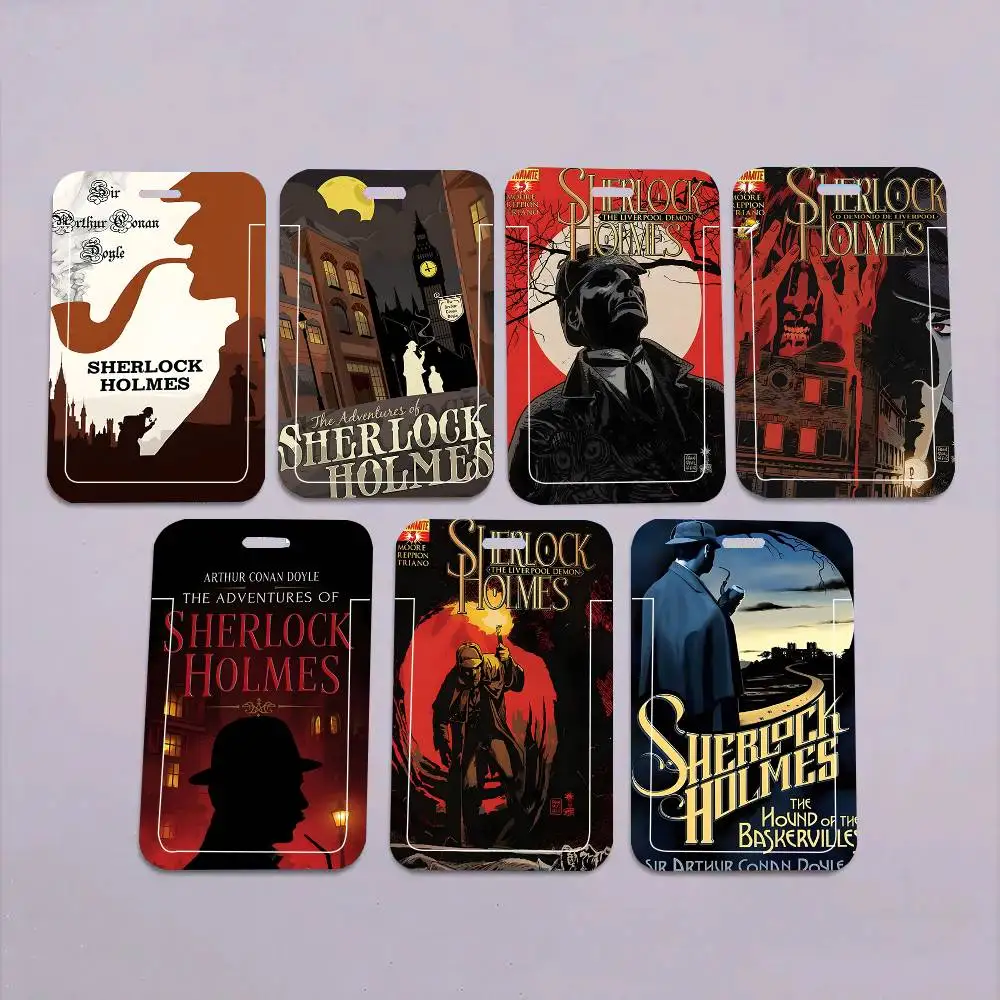 1 unidade Teleplay I Am Sherlock H-Holmes Capa Protetora para Cartão de Identificação, Cartão Escolar, Cartão de Acesso, Cartão de Transporte e Cartão de Refeição, com Sistema de Inserção Fácil