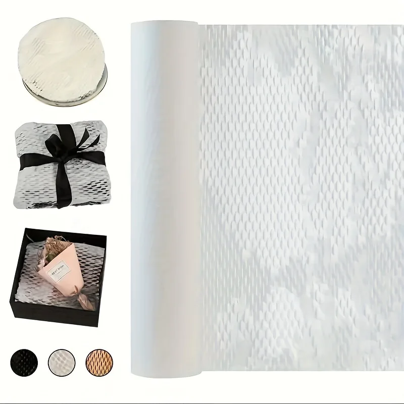 

1 Roll, Honeycomb Wrapping, Honeycomb Buffer Crash-Proof Wrapping, Packaging Fragile Items, Gift Wrapping, Bouquet Wrapping, And