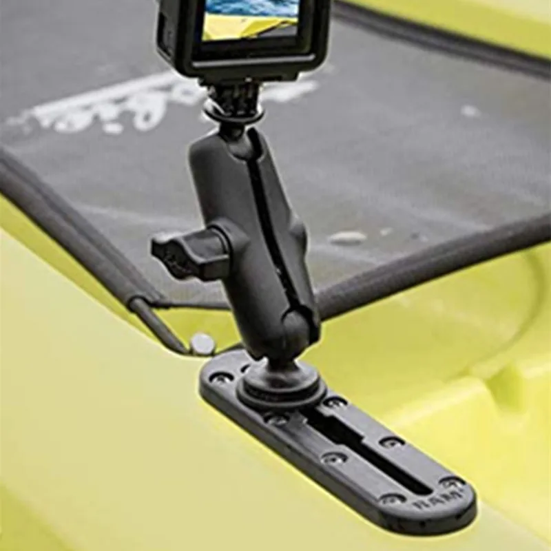 Слайд-рейка для каяка, кронштейн для эхолота, автомобильное центральное управление, многофункциональная фиксированная направляющая, 1 дюйм/1,5 дюйма, Т-образный кронштейн с шаровой головкой