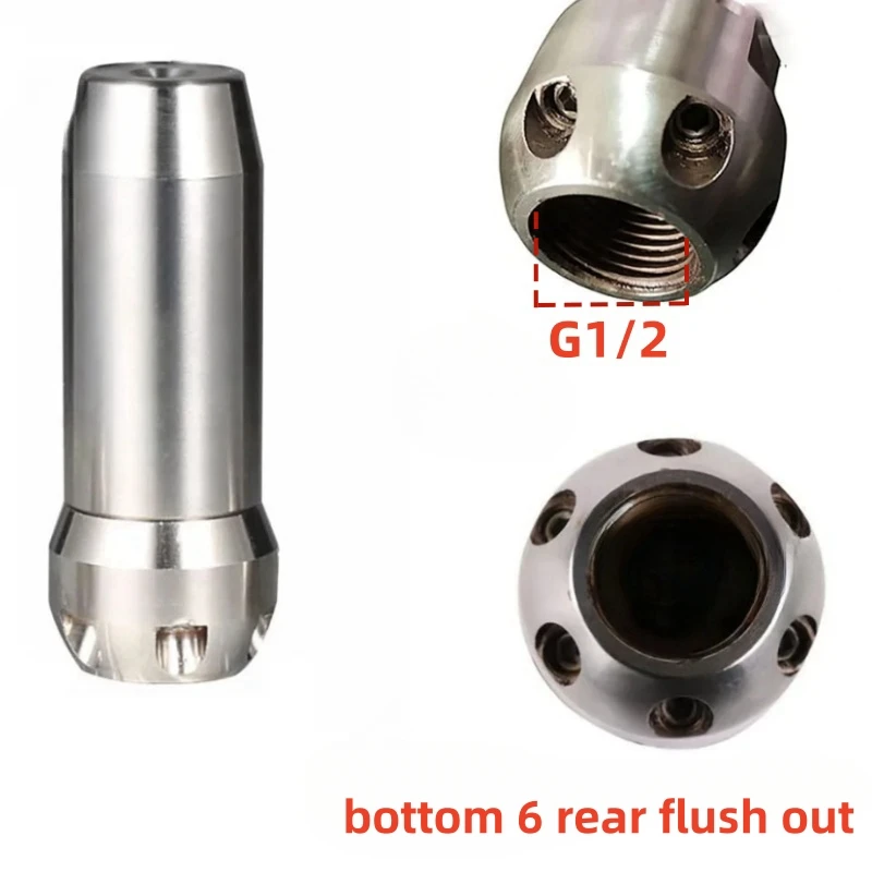 Boquilla de limpieza de alta presión para alcantarillado, 1/2 rosca interna, turbina de limpieza de tuberías de drenaje, dragado, camión, flujo de