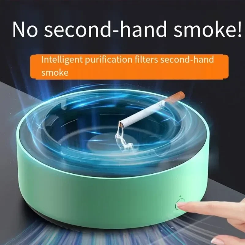 Ashtray Air Purifier Intelligent Passive Smoking Removal Smoking Smoke Smell Multi Filtration Indoor Living Room Office Ashtrays