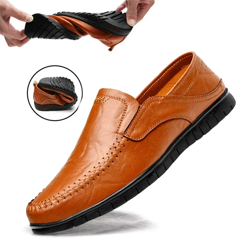 DEKABR Pu Leather Men Casual Shoes Luxury Brand Mens Loafers Moccasins Breathable Slip On Driving Shoes Plus Size 45