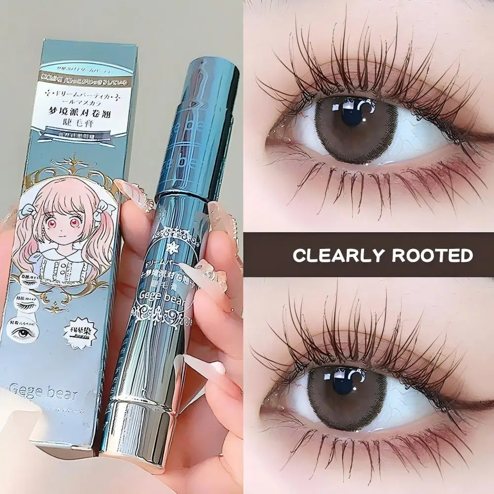 Gege Bear Dream Party Mascara riccio nero con fiore del sole Design carino per tutto il giorno Ciglia spesse per l'allungamento delle ciglia a lunga tenuta