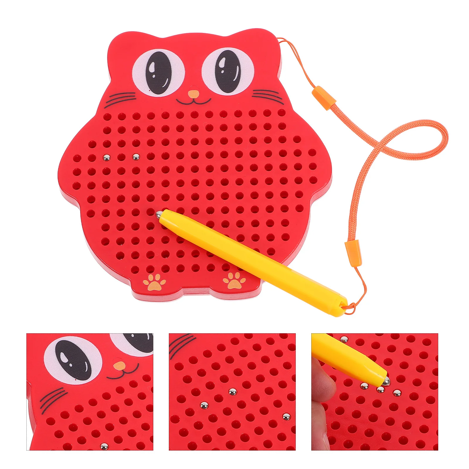 Magnets Magnetic Sketchpad Kids Board Mini Drawing Boards Beads Travel Toys Red