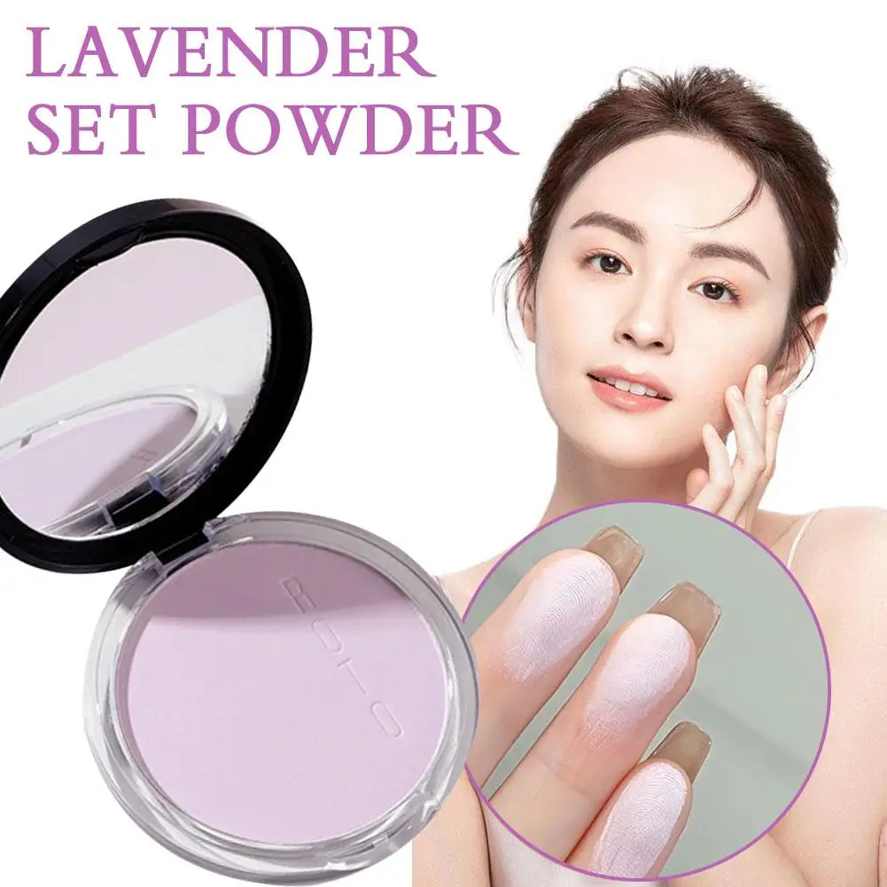 New Lavender Concealer Pressed Powder Face Setting Finish Oil-control Powder Matte ﻿ Full Coverage Compact Makeup Smooth L4e6