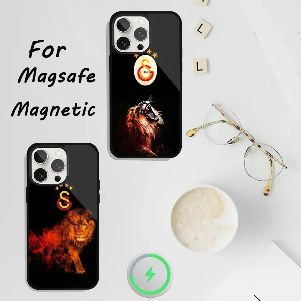 G-Galatasaray S-SK Phone Case For iPhone 11 13 12 14 15 Plus Max Pro Magsafe Magnetic Wireless Charging shell