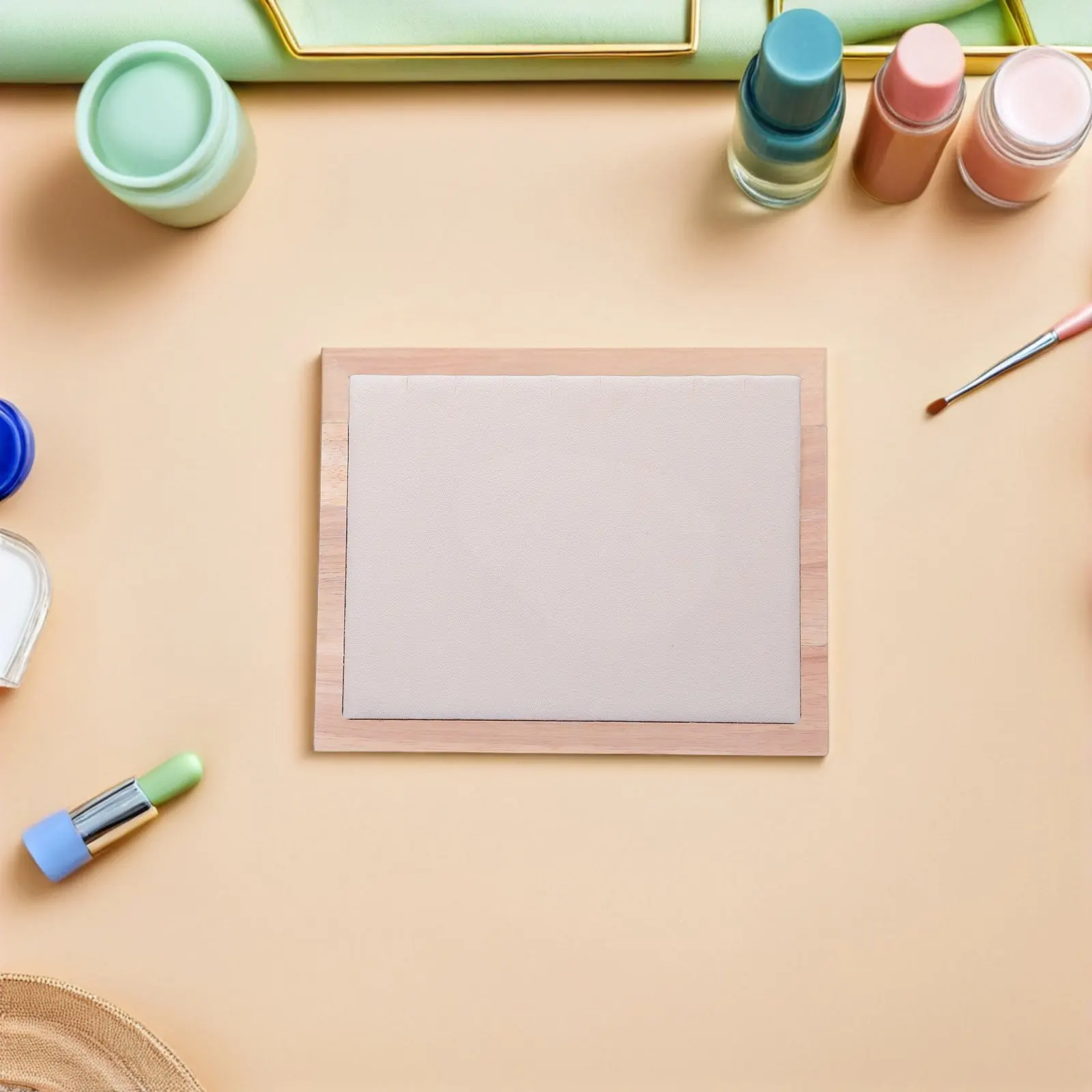 

Solid Wood Jewelry Display Tray Necklace Organizer Elegant Natural Finish Antitangle Compact Design for Cabinets Home Retail