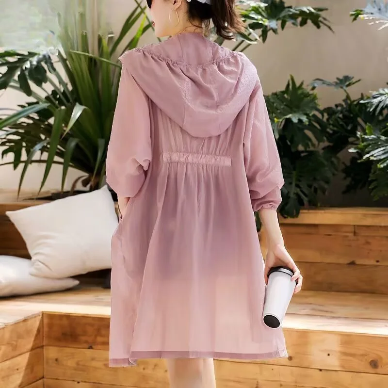 Sun-Proof Clothing Women\'s UV Summer 2026 Anti-Ultraviolet Wiid Long Sun Protection Clothing Female Coat Mom Jacket Hooded Top