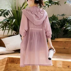 Sun-Proof Clothing Women's UV Summer 2026 Anti-Ultraviolet Wiid Long Sun Protection Clothing Female Coat Mom Jacket Hooded Top