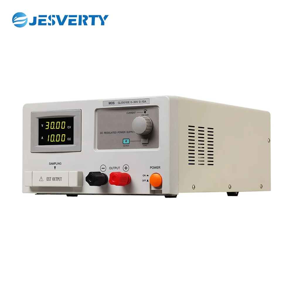 QJ3010E 300W Adjustable Benchtop Power Supply Switching DC Regulated 0-30V 0-10A with Adjustment Knob